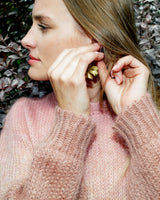 allrich kate mohair sweater crew neck sandalwood color gradient