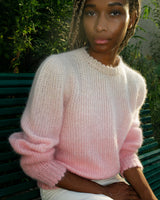 allrich pull kate cherryblossom ecru rose mohair col rond maille femme