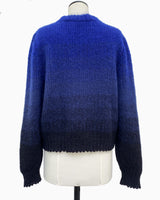 pull allrich kate degrade couleur bleu noir col rond manches longues mohair