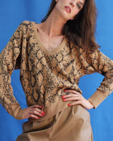 allrich-pull en laine cachemire beige et noir, avec encolure v et a manches longues milla