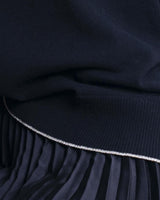 detail ourlet fil brillant metallise du pull aimee lips en laine cachemire-allrich