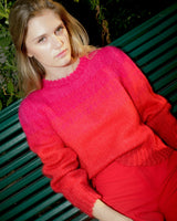 allrich pull feminin mohair rouge pink magenta tricote