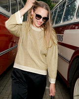 ambre sweater allrich gold offhwite lurex knitwear