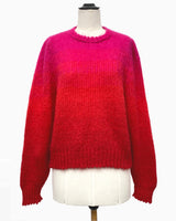 pull allrich tricot mohair rouge pink magenta rose maille femme